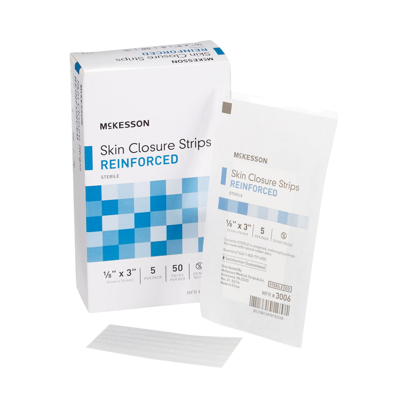 MCKESSON SKIN CLOSURE STRIP, 1/8 X 3 INCHES, SOLD AS 50/BOX MCKESSON 3006