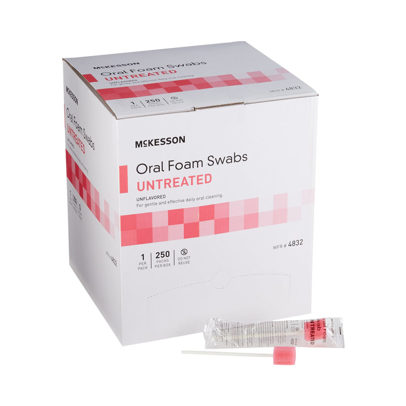 MCKESSON ORAL SWABSTICK, FOAM TIP, UNTREATED, SOLD AS 1000/CASE MCKESSON 4832