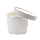 LID, VENTED F/PAPER FOOD CONTAINER WHT 8OZ (500/CS), 500/CS