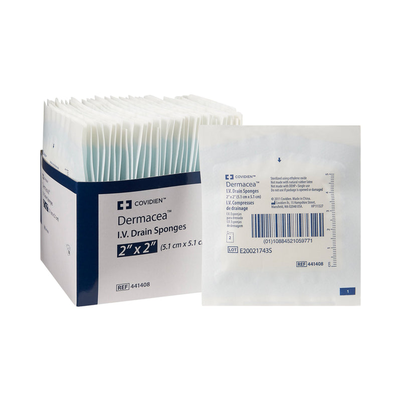 DERMACEA™ I.V. DRESSING, 2 X 2 INCH, 6-PLY, SOLD AS 35/BOX CARDINAL 441408