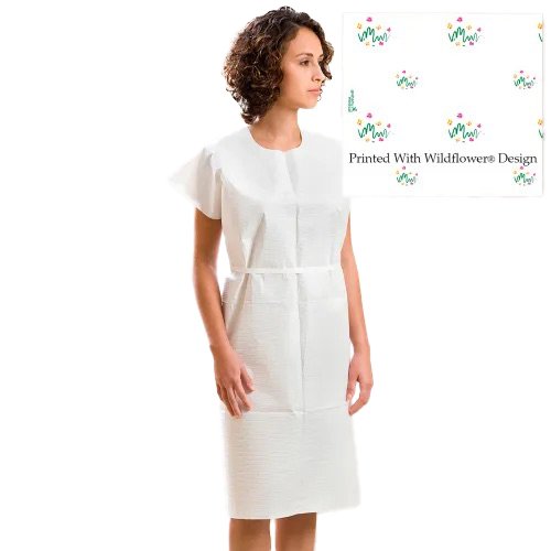 GRAHAM MEDICAL EXAM CAPE, MEDIUM/LARGE, WILDFLOWER PRINT, SOLD AS 50/CASE GRAHAM 70239N