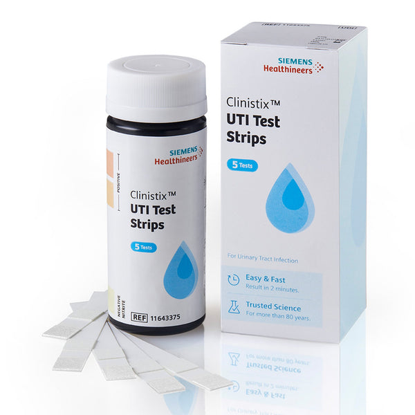 CLINISTIX UTI URINE TEST STRIPS - EASY-TO-USE, FAST RESULTS, 5 TESTS, SOLD AS 1/KIT SIEMENS 11694838
