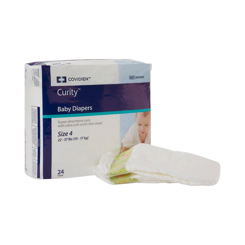 CURITY™ UNISEX BABY DIAPERS, HEAVY ABSORBENCY, DISPOSABLE, SOLD AS 24/BAG CARDINAL 80038A