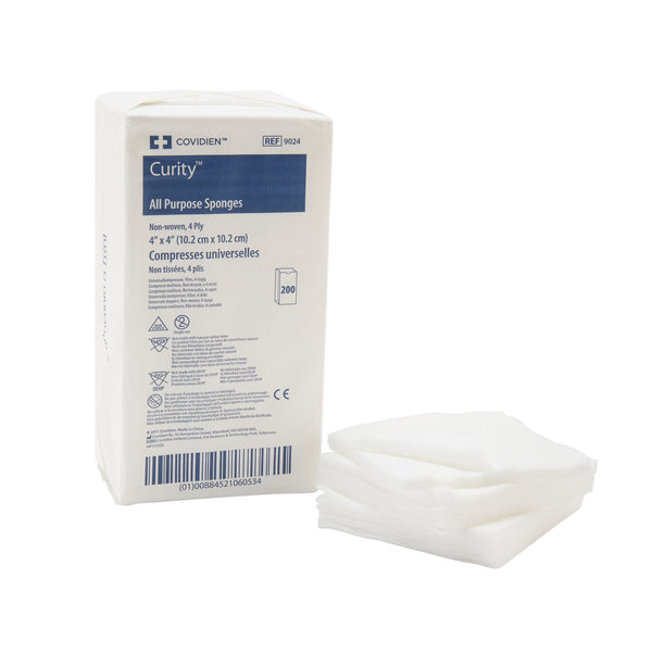 CURITY™ NONWOVEN SPONGE, 4 X 4 INCH, 4-PLY, SOLD AS 2000/CASE CARDINAL 9024-