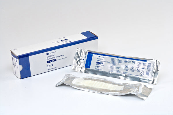 VASELINE® PETROLATUM IMPREGNATED DRESSING, 1 X 36 INCH, SOLD AS 12/DOZEN CARDINAL 8884412600