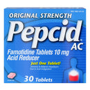 PEPCID® AC FAMOTIDINE 10 MG ACID REDUCER TABLETS ORIGINAL STRENGTH, SOLD AS 36/CASE JOHNSON 48723000