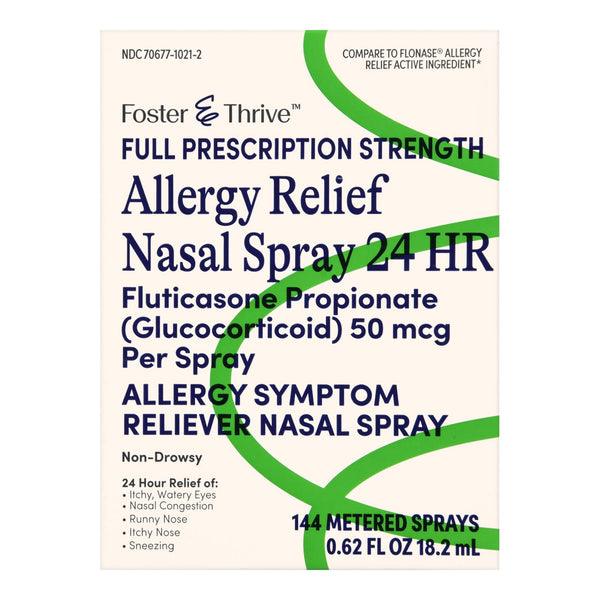 FOSTER & THRIVE™ ALLERGY RELIEF NASAL SPRAY 24 HR FLUTICASONE PROPIONATE, SOLD AS 1/EACH MCKESSON 70677102102