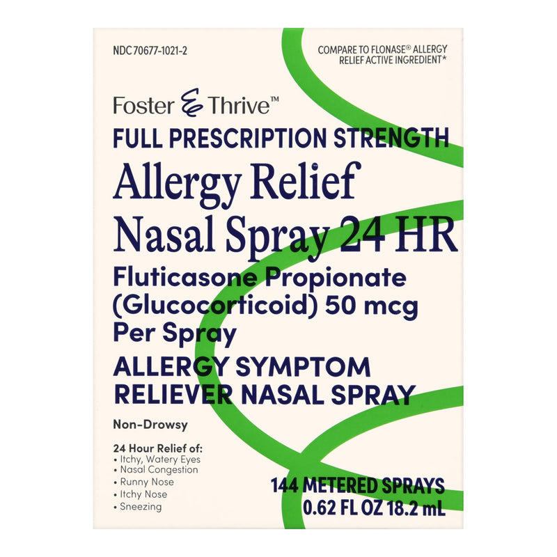 FOSTER & THRIVE™ ALLERGY RELIEF NASAL SPRAY 24 HR FLUTICASONE PROPIONATE, SOLD AS 1/EACH MCKESSON 70677102102