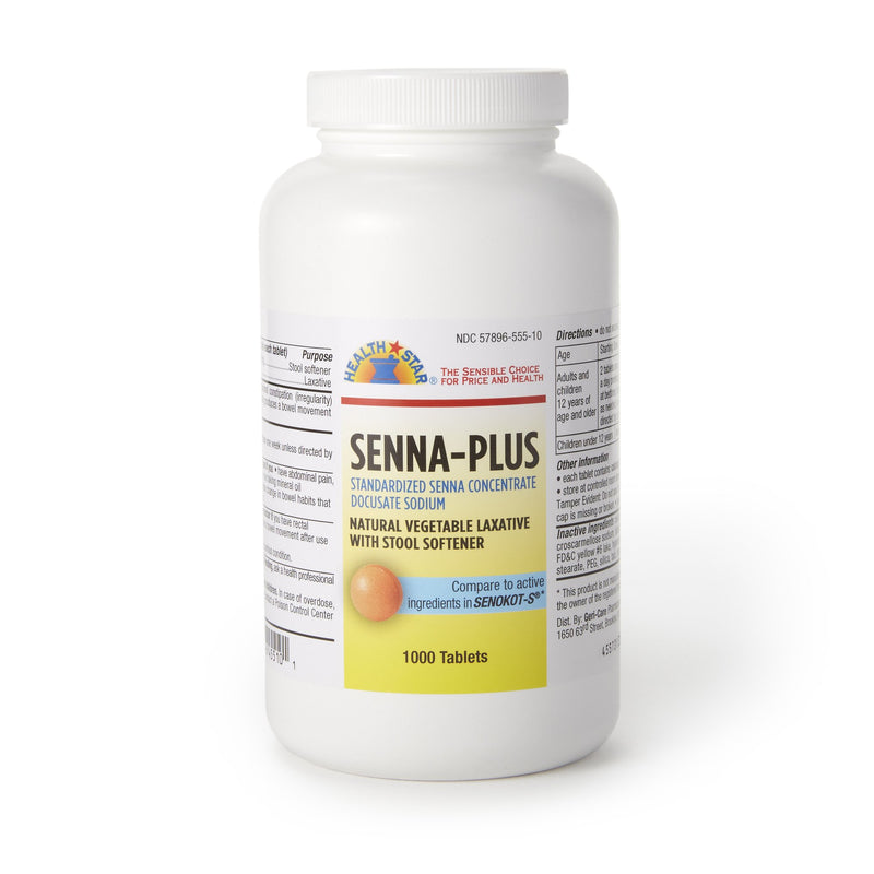 GERI-CARE® SENNA PLUS DOCUSATE SODIUM / SENNOSIDES STOOL SOFTENER, SOLD AS 12/CASE GERI-CARE 455-10-HST