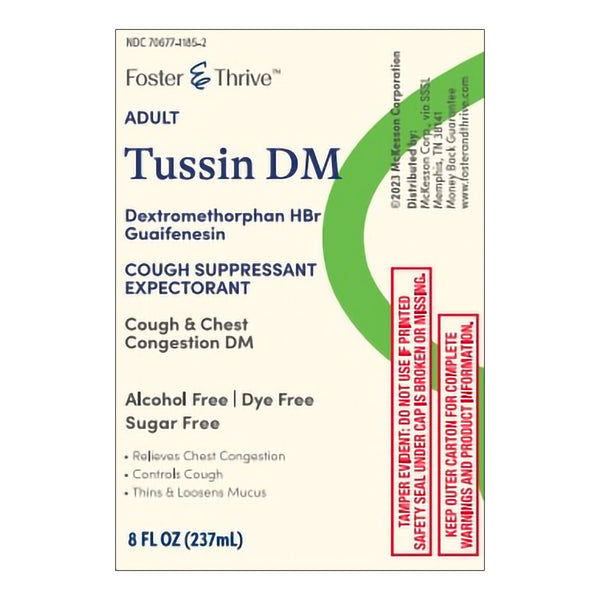 FOSTER & THRIVE™ ADULT TUSSIN DM MAX LIQUID, SUGAR FREE, SOLD AS 1/EACH MCKESSON 70677118501