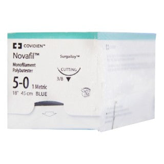SUTURE, REVERSE CUTTING, SIZE 5-0, BLUE, 18", NEEDLE C-1, 3/8 CIRCLE, 1 DZ/BX, SOLD AS BOX MEDTRONIC/MINIMALLY 10000446
