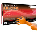 Microflex® Blaze® Nitrile Exam Glove, Small, Orange, 100/BX