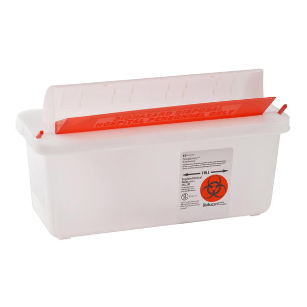 IN-ROOM™ MULTI-PURPOSE SHARPS CONTAINER, 1.25 GALLON, 11 X 10¾ X 4¾ INCH, SOLD AS 20/CASE CARDINAL 85121