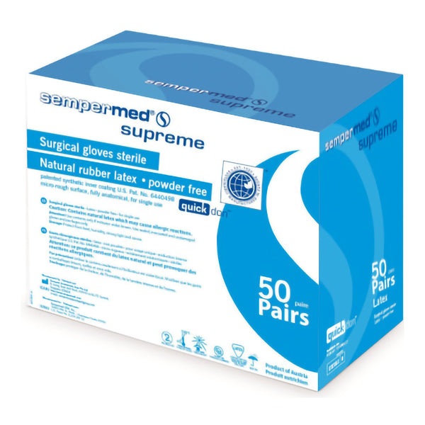 SEMPERMED® SUPREME LATEX SURGICAL GLOVE, SIZE 7, IVORY, SOLD AS 50/BOX SEMPERMED SPFP700