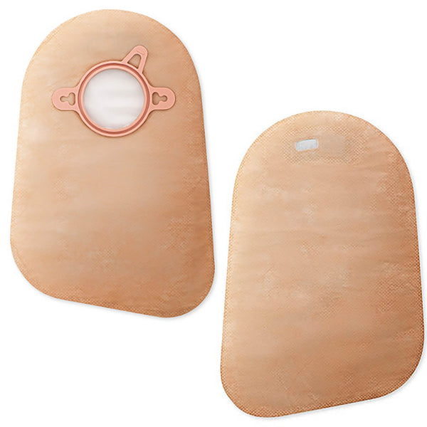 NEW IMAGE™ TWO-PIECE BEIGE FILTERED OSTOMY POUCH, 44MM FLANGE, GREEN MATCH, SOLD AS 60/BOX HOLLISTER 18372