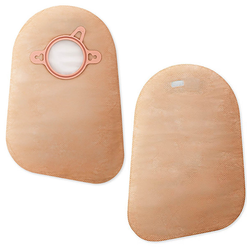 NEW IMAGE™ TWO-PIECE BEIGE FILTERED OSTOMY POUCH, 44MM FLANGE, GREEN MATCH, SOLD AS 60/BOX HOLLISTER 18372
