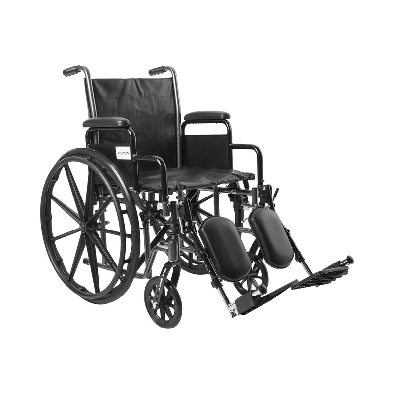 McKesson Wheelchair, 18 Inch Seat Width 1/EACH -146-SSP218DDA-ELR