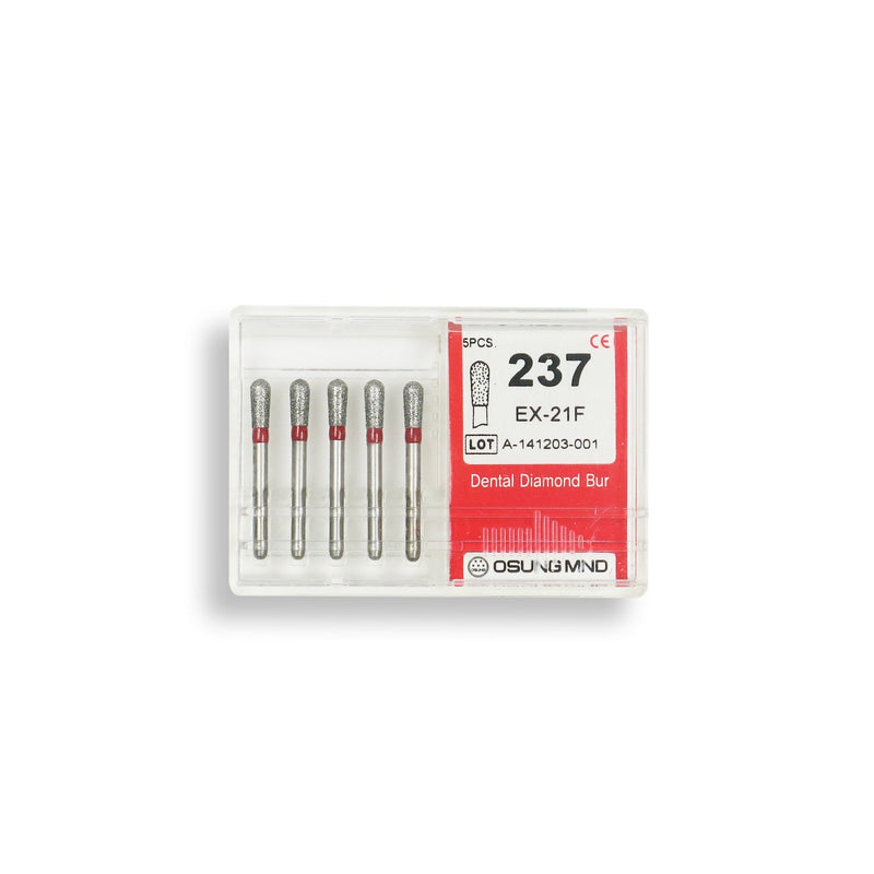 Pear 2.1 mm Dia. Fine Grit Diamond Bur 5 per pack. 237.21F1