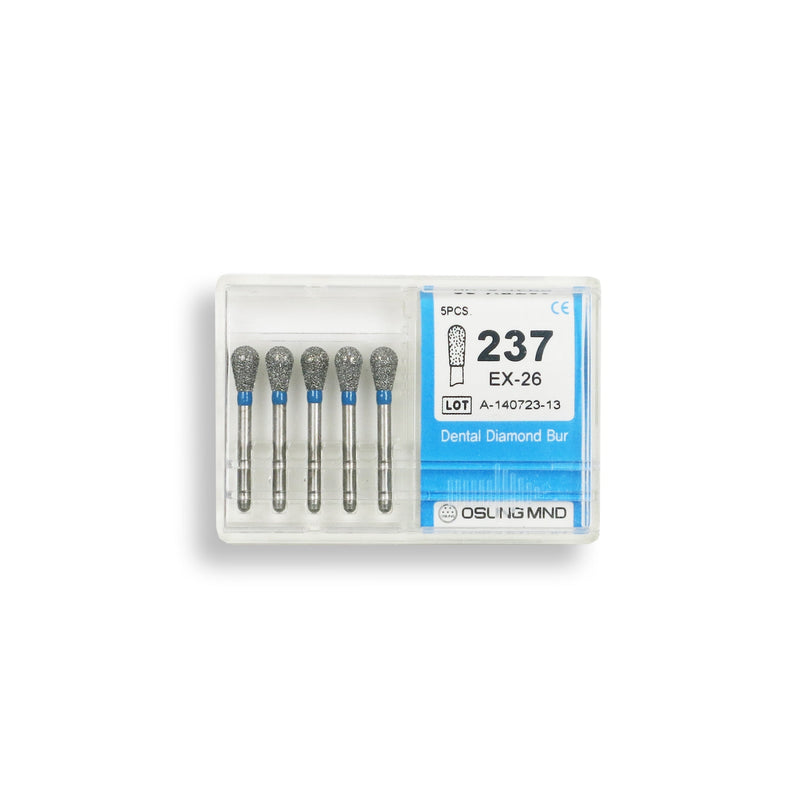 Pear 3.2 mm Dia. Medium Grit Diamond Bur 5 per pack. 237.32M1