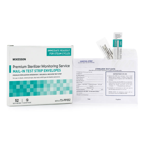 MCKESSON STERILIZER MONITORING MAIL-IN SERVICE, SOLD AS 4/CASE MCKESSON 73-PP052