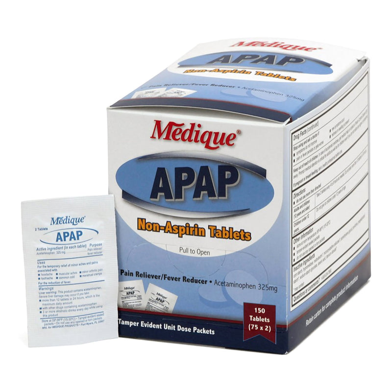 APAP ACETAMINOPHEN PAIN RELIEF, SOLD AS 150/BOX MEDIQUE 14536