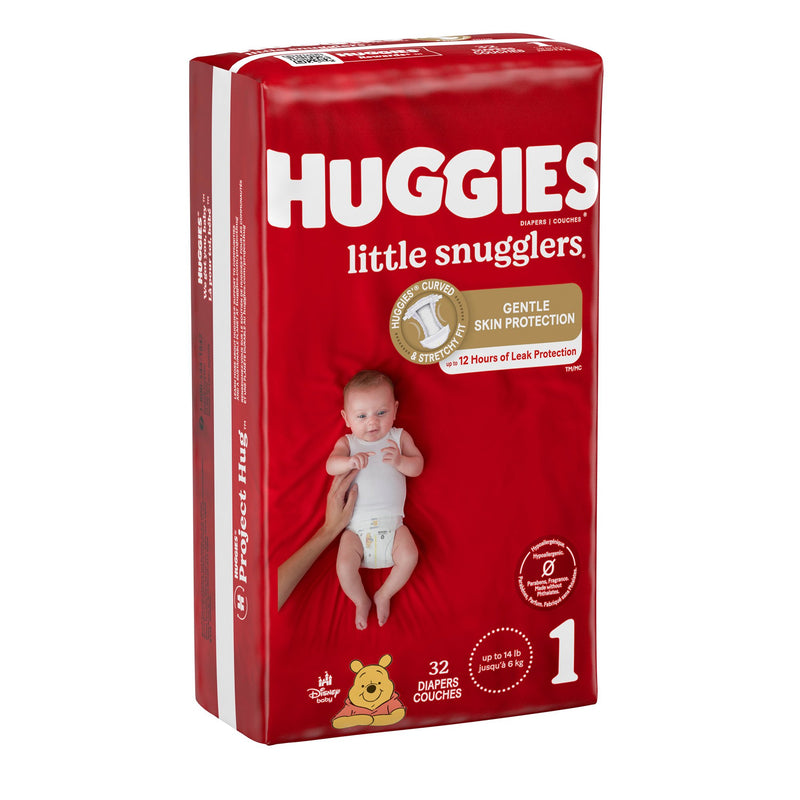 HUGGIES® LITTLE SNUGGLERS DIAPER, SIZE 1, SOLD AS 32/PACK KIMBERLY 49695
