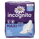 PAD, MAXI WING INCOGNITO OVERNIGHT (14/PK 12PK/CS), 168/CS