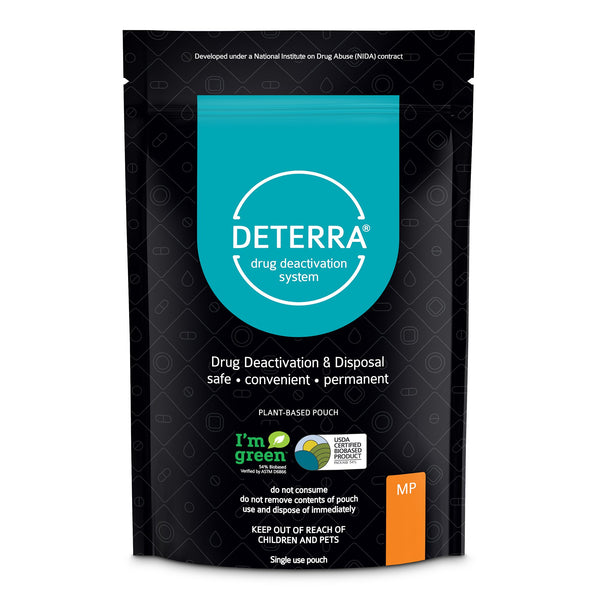 DETERRA® DRUG DISPOSAL POUCH FOR DISPOSAL OF PHARMACEUTICALS, MEDIUM, SOLD AS 1/EACH VERDE 7018-CASE