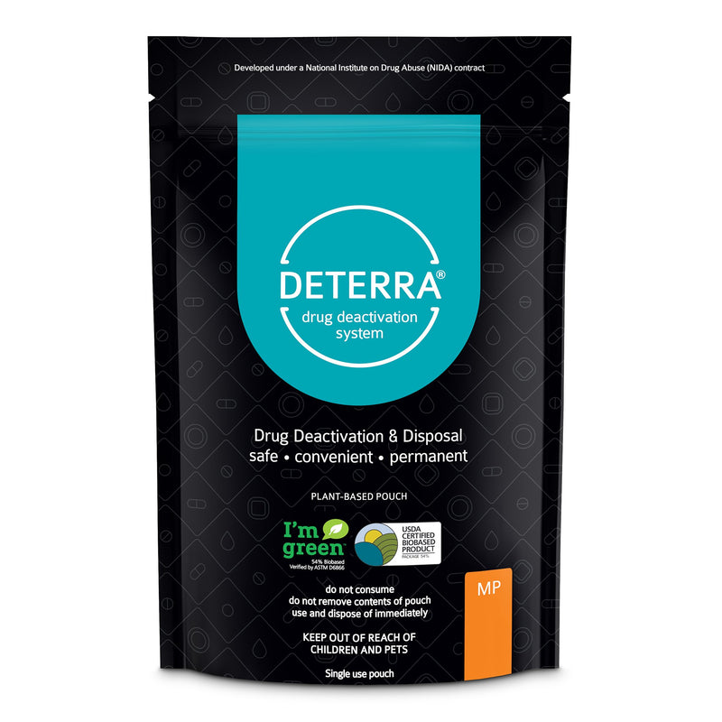 DETERRA® DRUG DISPOSAL POUCH FOR DISPOSAL OF PHARMACEUTICALS, MEDIUM, SOLD AS 1/EACH VERDE 7018-CASE