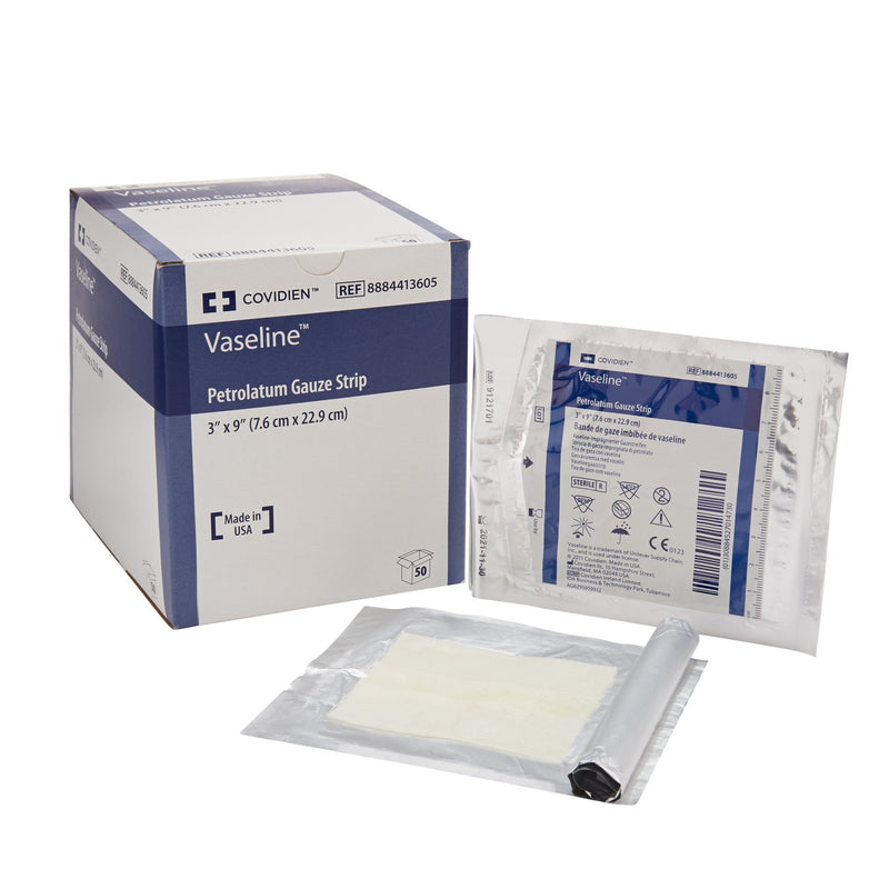 VASELINE™ PETROLATUM IMPREGNATED DRESSING, 3 X 9 INCH, SOLD AS 200/CASE CARDINAL 8884413605