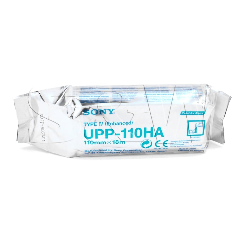 SONY SUPERIOR DENSITY PRINTER PAPER THERMAL 110MMX18M ROLL UPP-110HA, SOLD AS 10/BOX S UPP-110HA