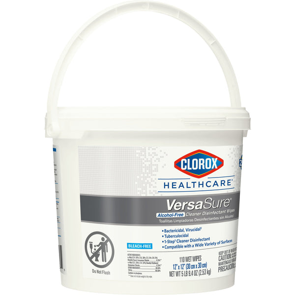 CLOROX HEALTHCARE® VERSASURE® CLEANER DISINFECTANT WIPES, BUCKET, SOLD AS 2/CASE THE 31759
