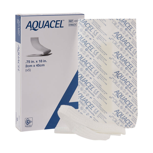 AQUACEL® RIBBON HYDROFIBER GELLING FIBER WOUND DRESSING, ¾ X 18 INCH, SOLD AS 1/EACH CONVATEC 403770