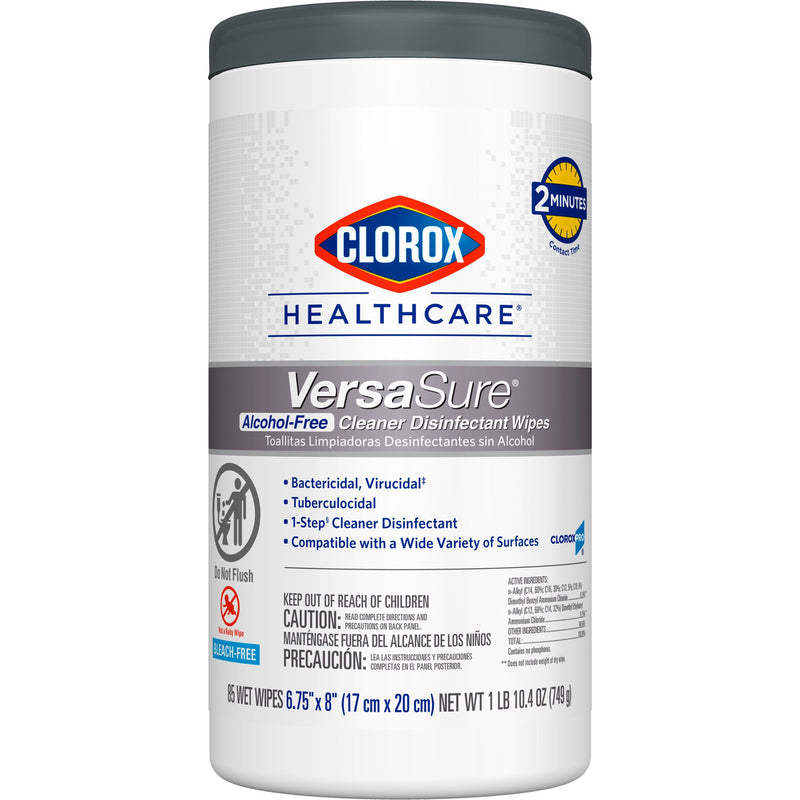 CLOROX HEALTHCARE® VERSASURE® CLEANER DISINFECTANT WIPES, CANISTER, SOLD AS 1/CARTON THE 31757