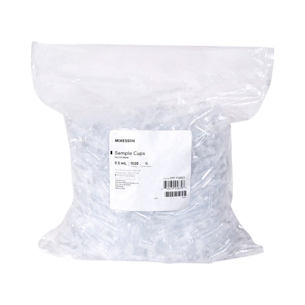 MCKESSON POLYSTYRENE SAMPLE CUP, 0.5 ML, SOLD AS 1000/BAG MCKESSON 177-110021