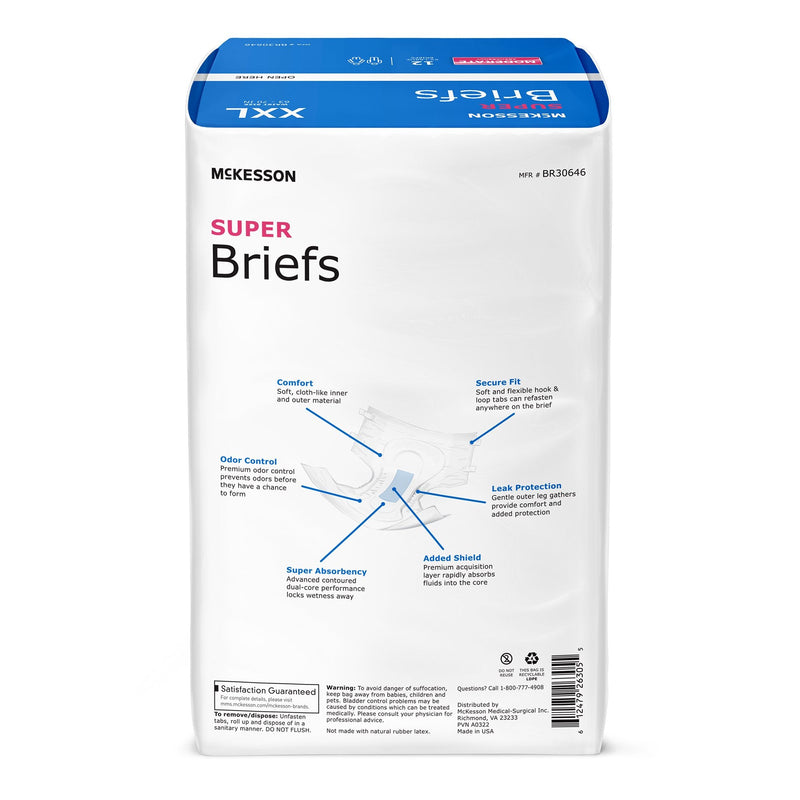 McKesson Super Briefs, 2X Large 48/CASE -BR30646