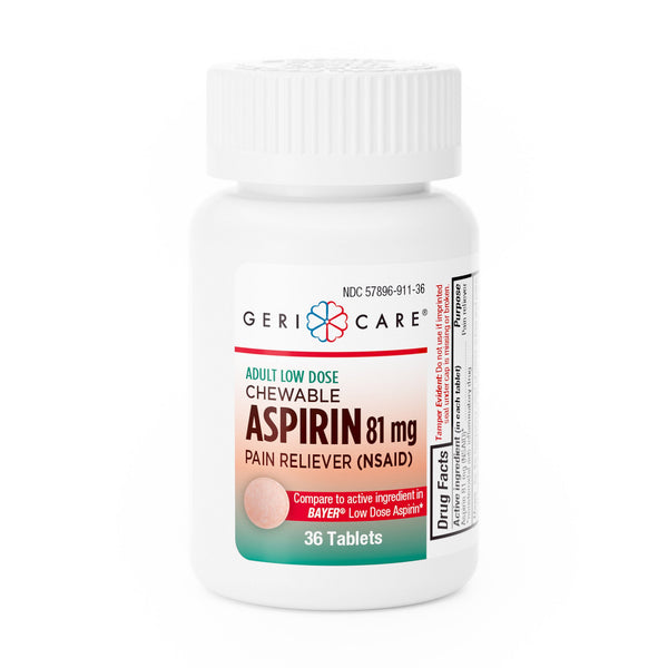 GERI-CARE® LOW STRENGTH ASPIRIN PAIN RELIEF, SOLD AS 12/CASE GERI-CARE 911-36-GCP