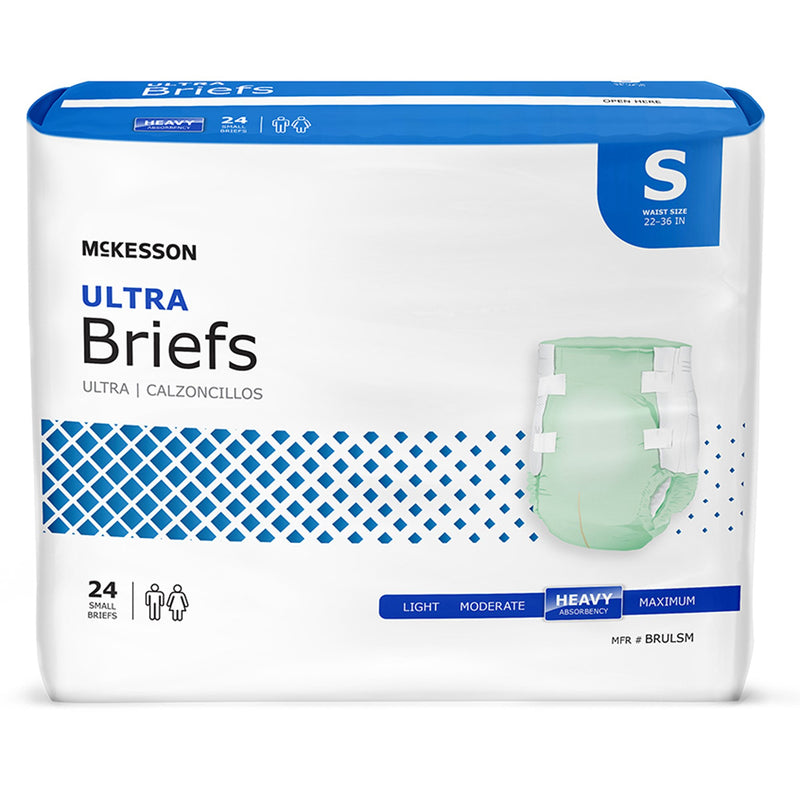 MCKESSON ULTRA HEAVY ABSORBENCY INCONTINENCE BRIEF, SMALL, SOLD AS 1/BAG MCKESSON BRULSM