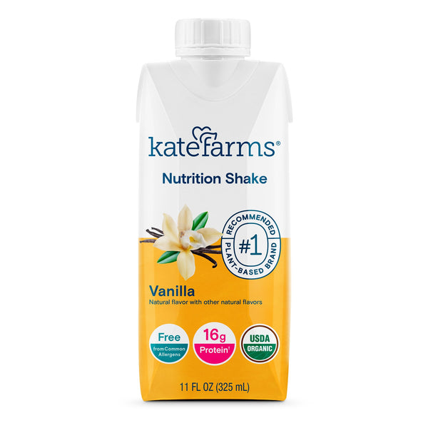 KATE FARMS® NUTRITION SHAKE, VANILLA, 11-OUNCE CARTON, SOLD AS 1/EACH KATE 811112030591