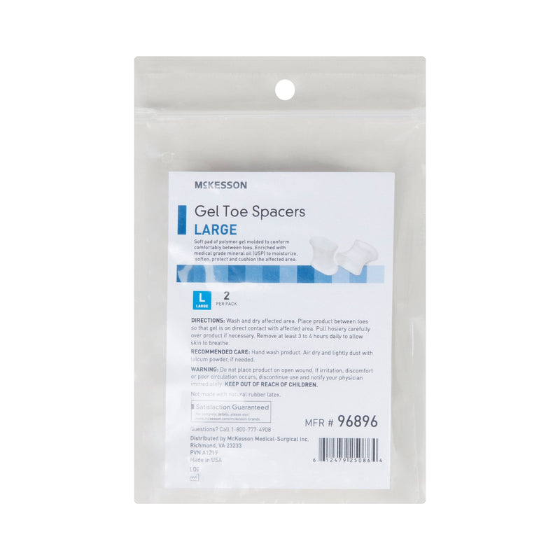 McKesson Gel Toe Spacers, Large 2/PACK -92714