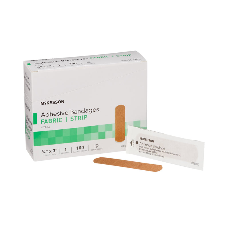 MCKESSON TAN ADHESIVE STRIP, 3/4 X 3 INCH, SOLD AS 2400/CASE MCKESSON 16-4813