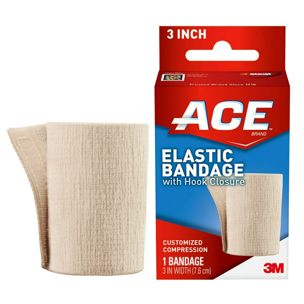 3M™ Ace™ Single Hook and Loop Closure Elastic Bandage, 3 Inch Width