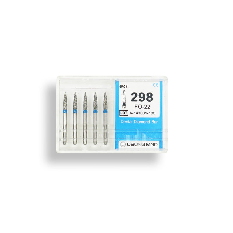 Cylindrical, Ogival End 1.6 mm Dia. Medium Grit Diamond Bur 5 per pack. 245.16M1