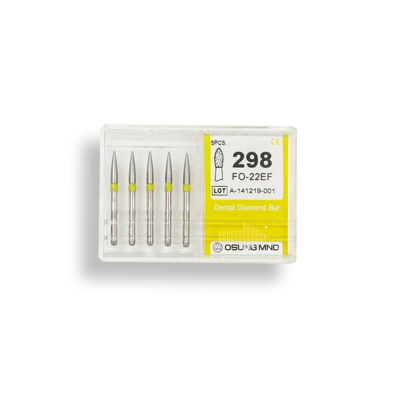 Cylindrical, Ogival End 1.6 mm Dia. Extra Fine Grit Diamond Bur 5 per pack. 245.16EF1