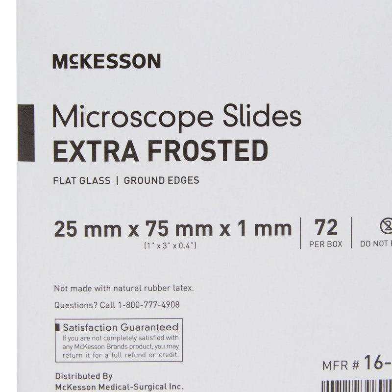 McKesson Glass Microscope Slide, 1 x 3 Inch x 1 mm 1/BOX -16-7133