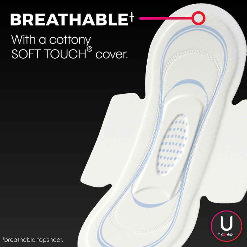 U by Kotex Security Ultra Thin Pads with Wings, Regular Absorbency 36/PACK -53631