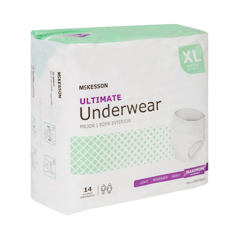 McKesson Ultimate Maximum Absorbent Underwear, Extra Large 56/CASE -UW33853