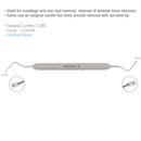 Osung 85C Serrated Lucas Surgical Curette 2.6mm Curved -3URCL85C - Osung USA