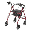 Mckesson Red Four-Wheel Rollator, Sold As 1/Case Mckesson 146-R728Rd