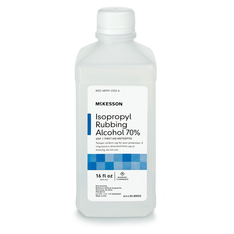 McKesson Isopropyl Alcohol Antiseptic, 16 oz. Bottle 12/CASE -23-D0022